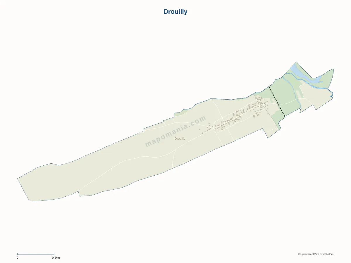 Carte de Drouilly à personnaliser