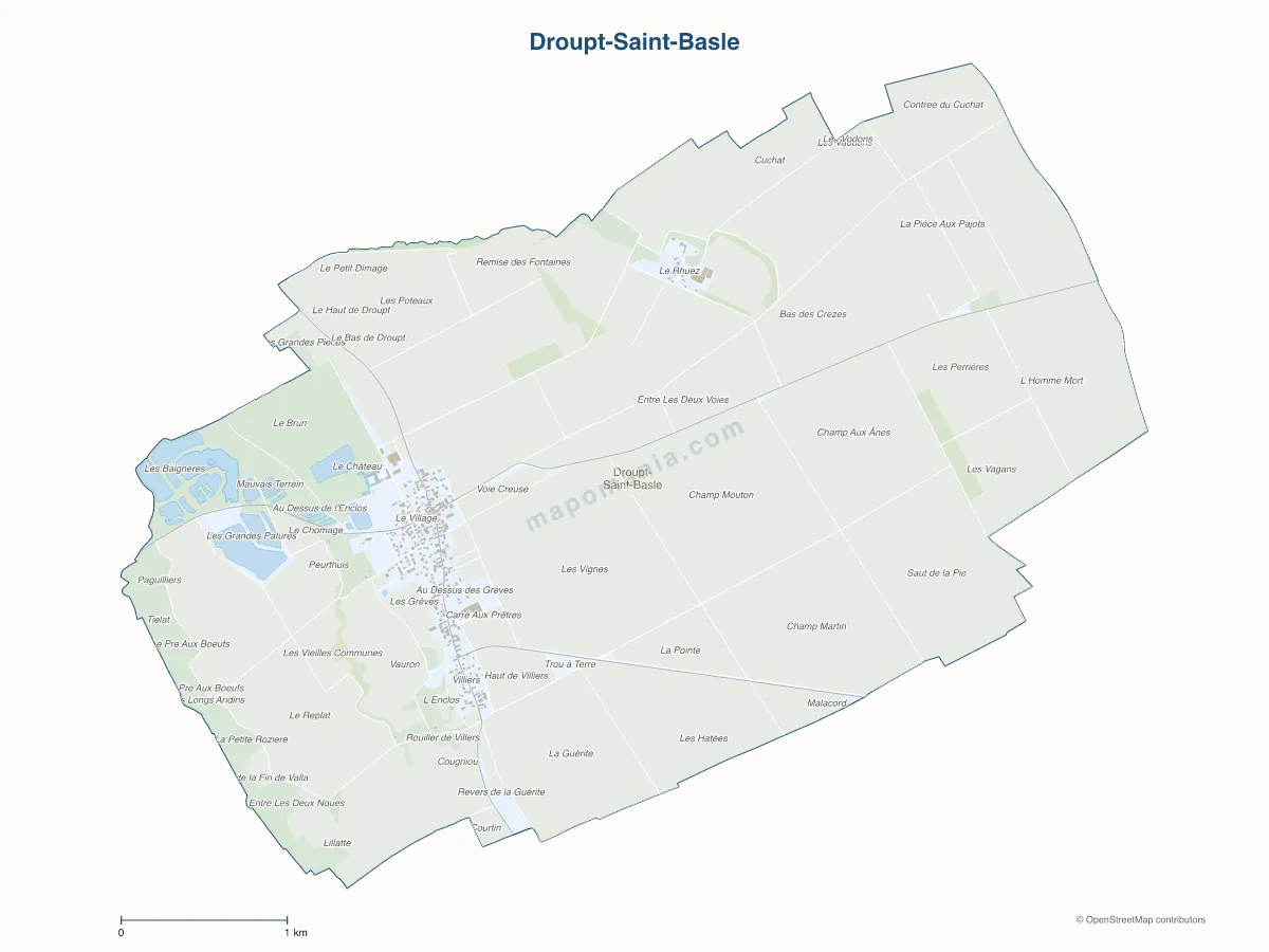 Carte de Droupt-Saint-Basle à personnaliser