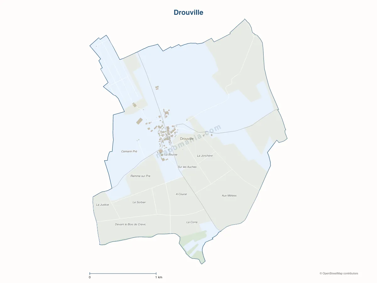 Carte de Drouville à personnaliser