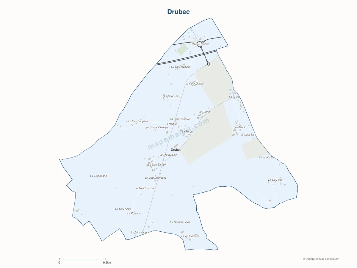 Carte de Drubec à personnaliser