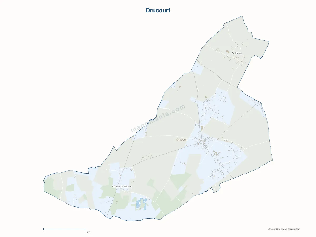 Carte de Drucourt à personnaliser