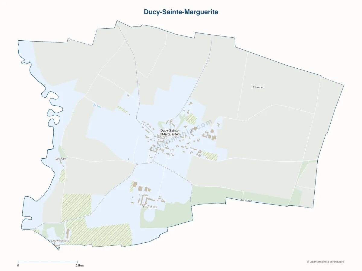 Carte de Ducy-Sainte-Marguerite à personnaliser