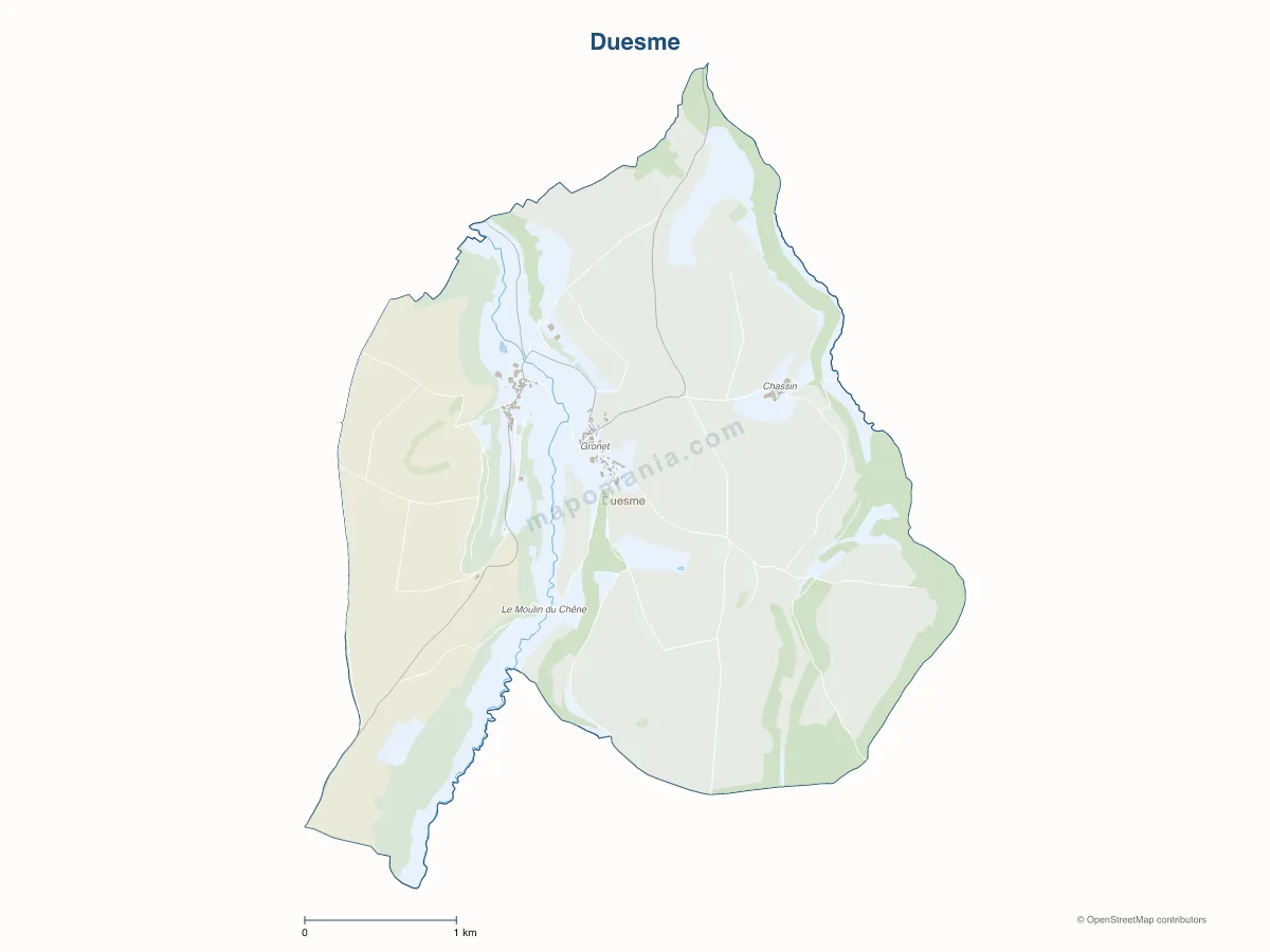 Carte de Duesme à personnaliser