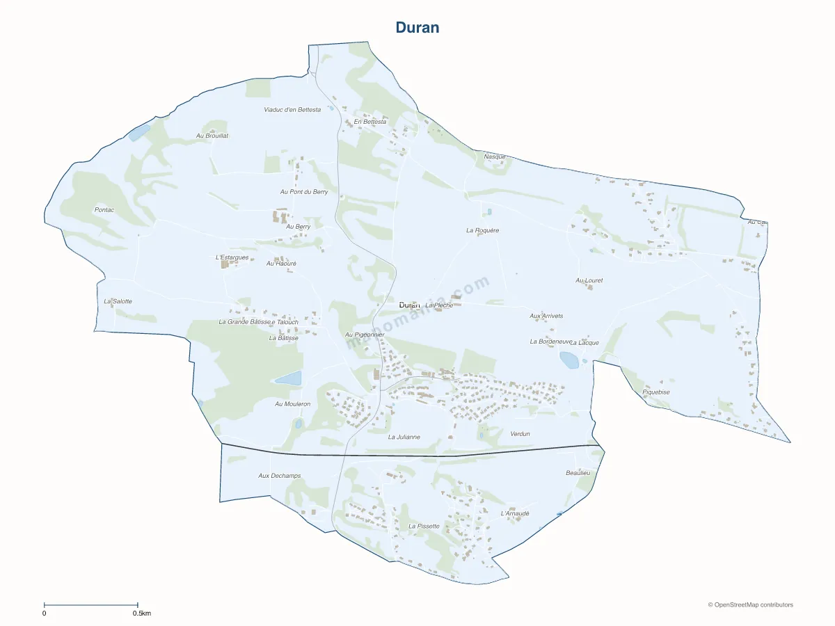Carte de Duran à personnaliser