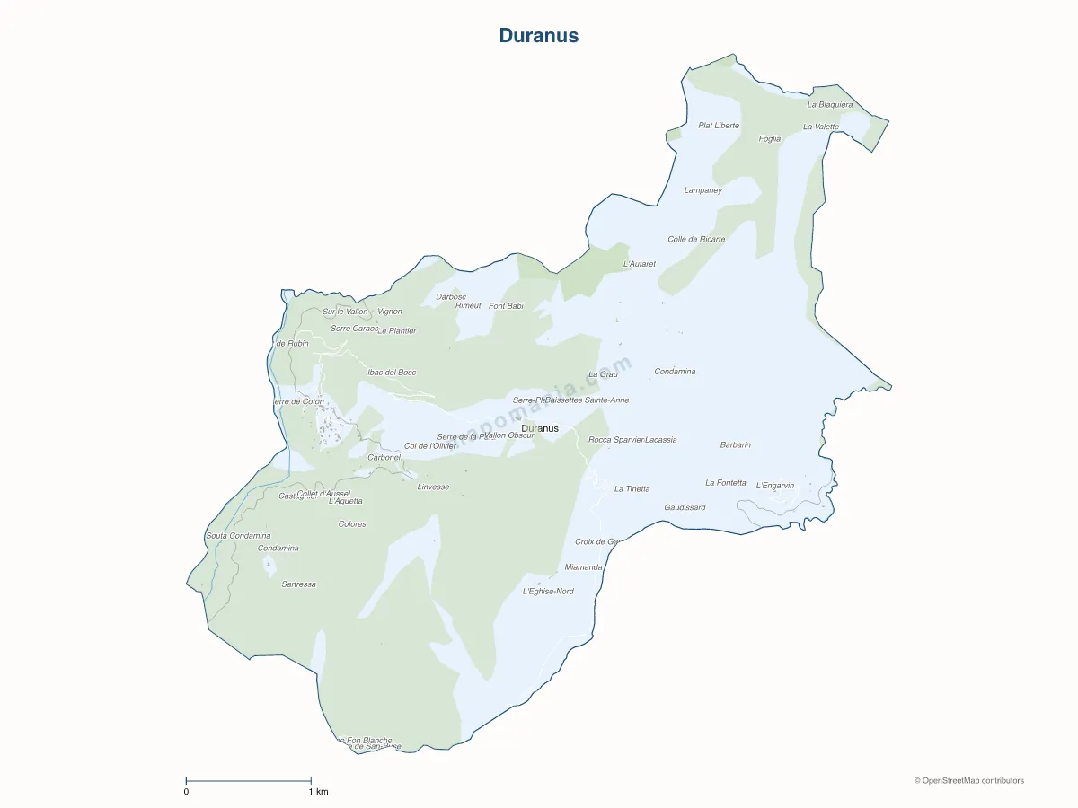 Carte de Duranus à personnaliser