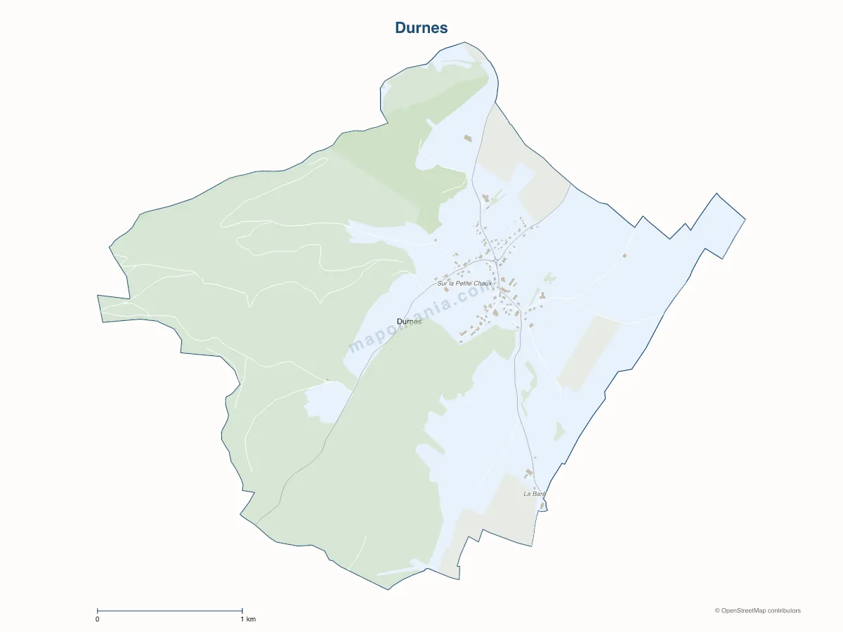 Carte de Durnes à personnaliser