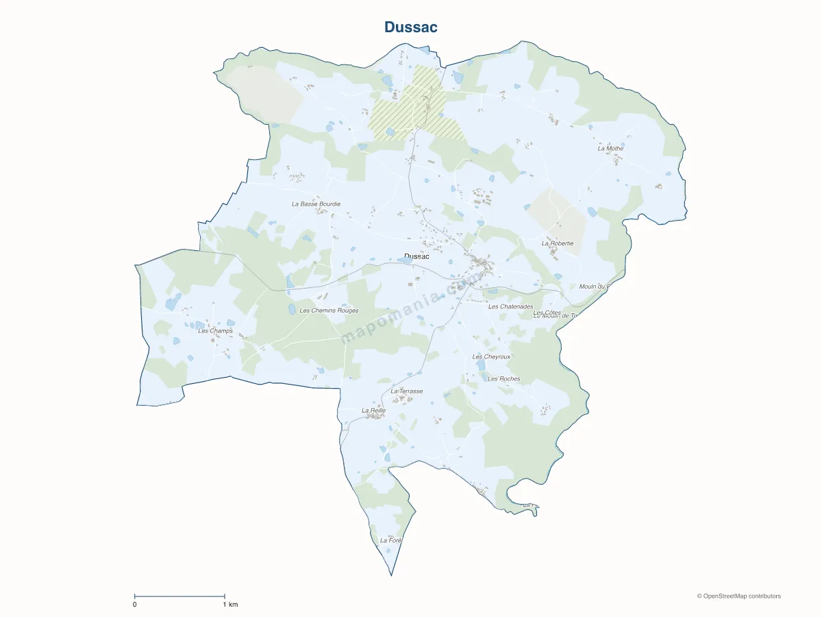 Carte de Dussac à personnaliser