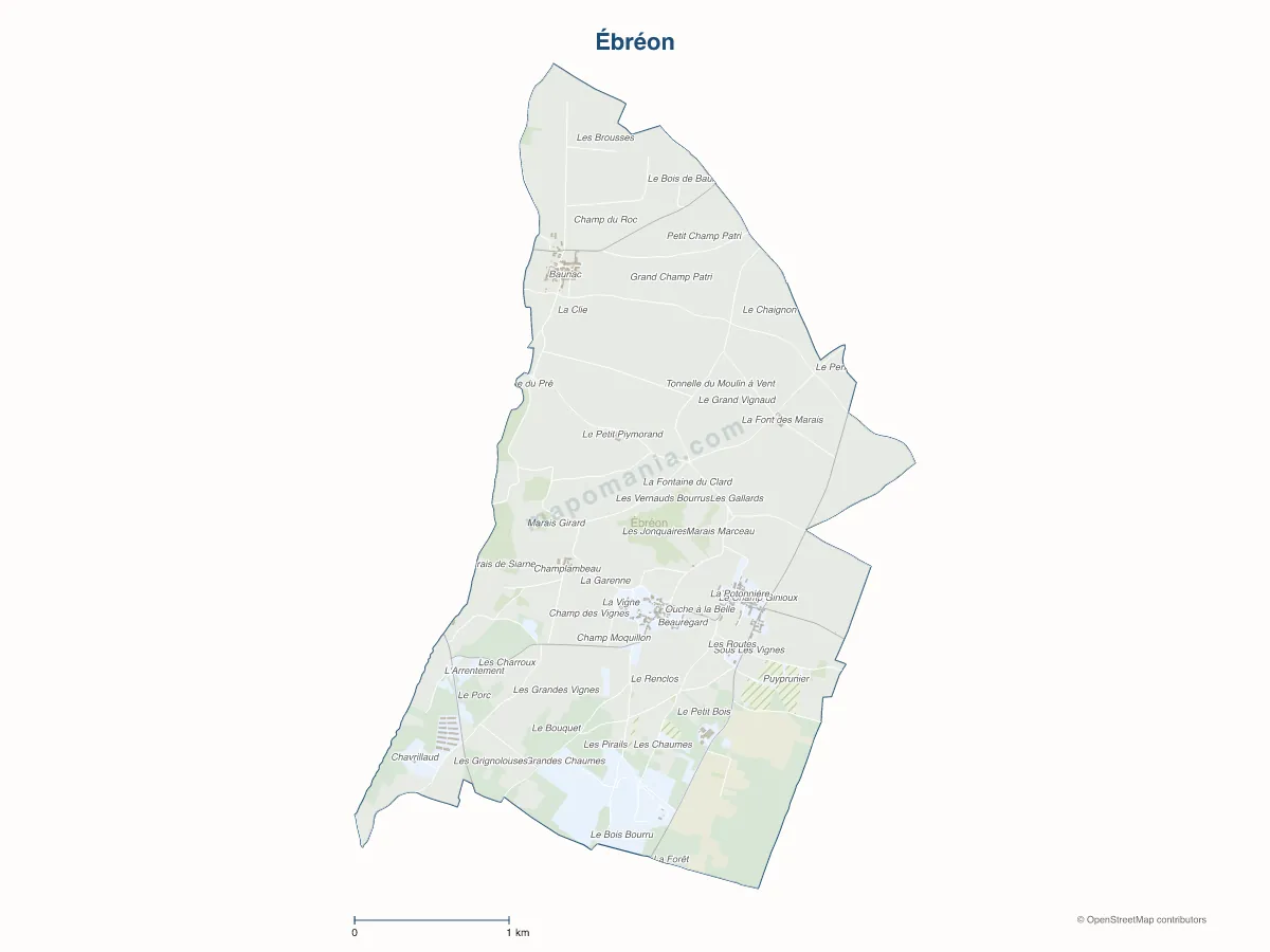 Carte de Ébréon à personnaliser