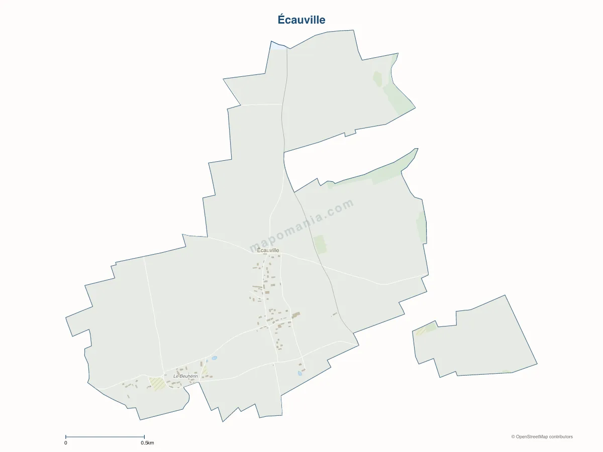 Carte de Écauville à personnaliser