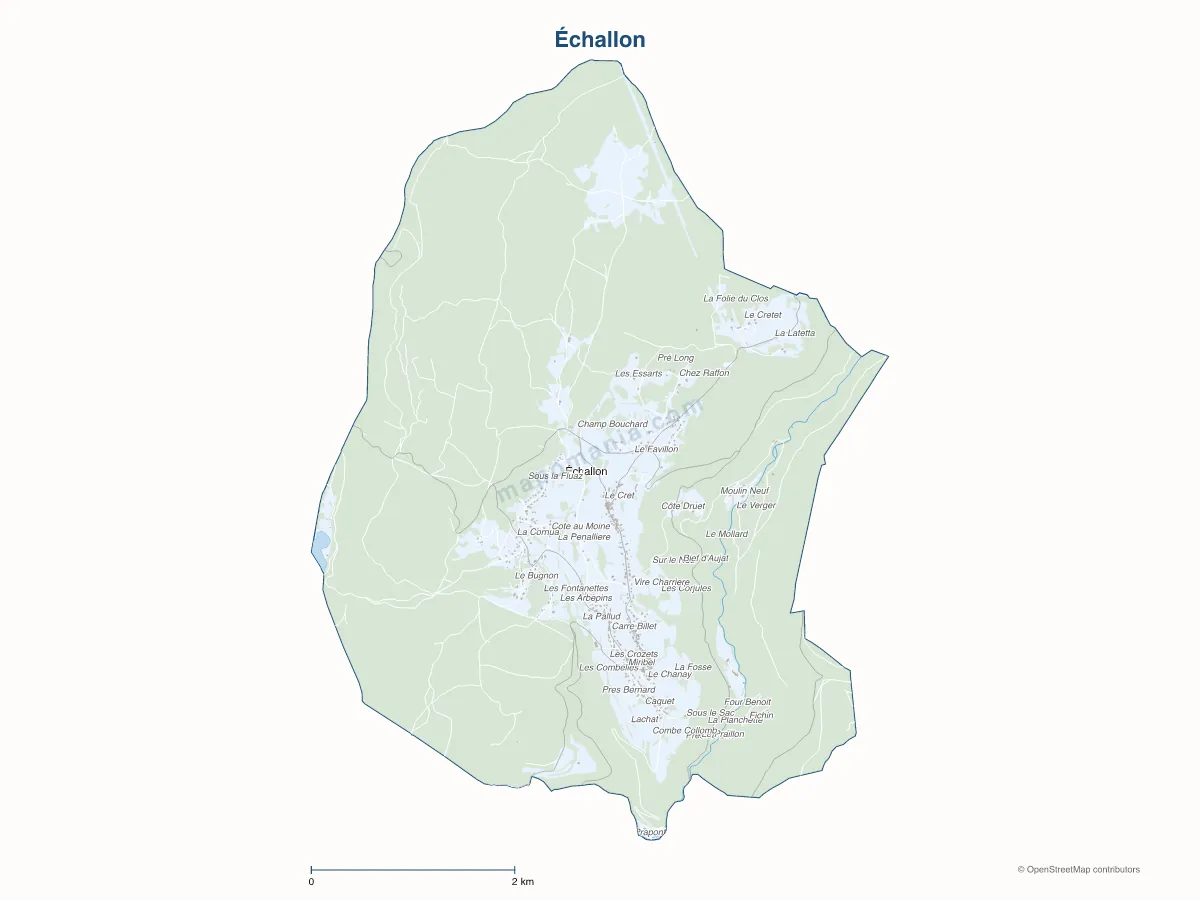 Carte de Échallon à personnaliser