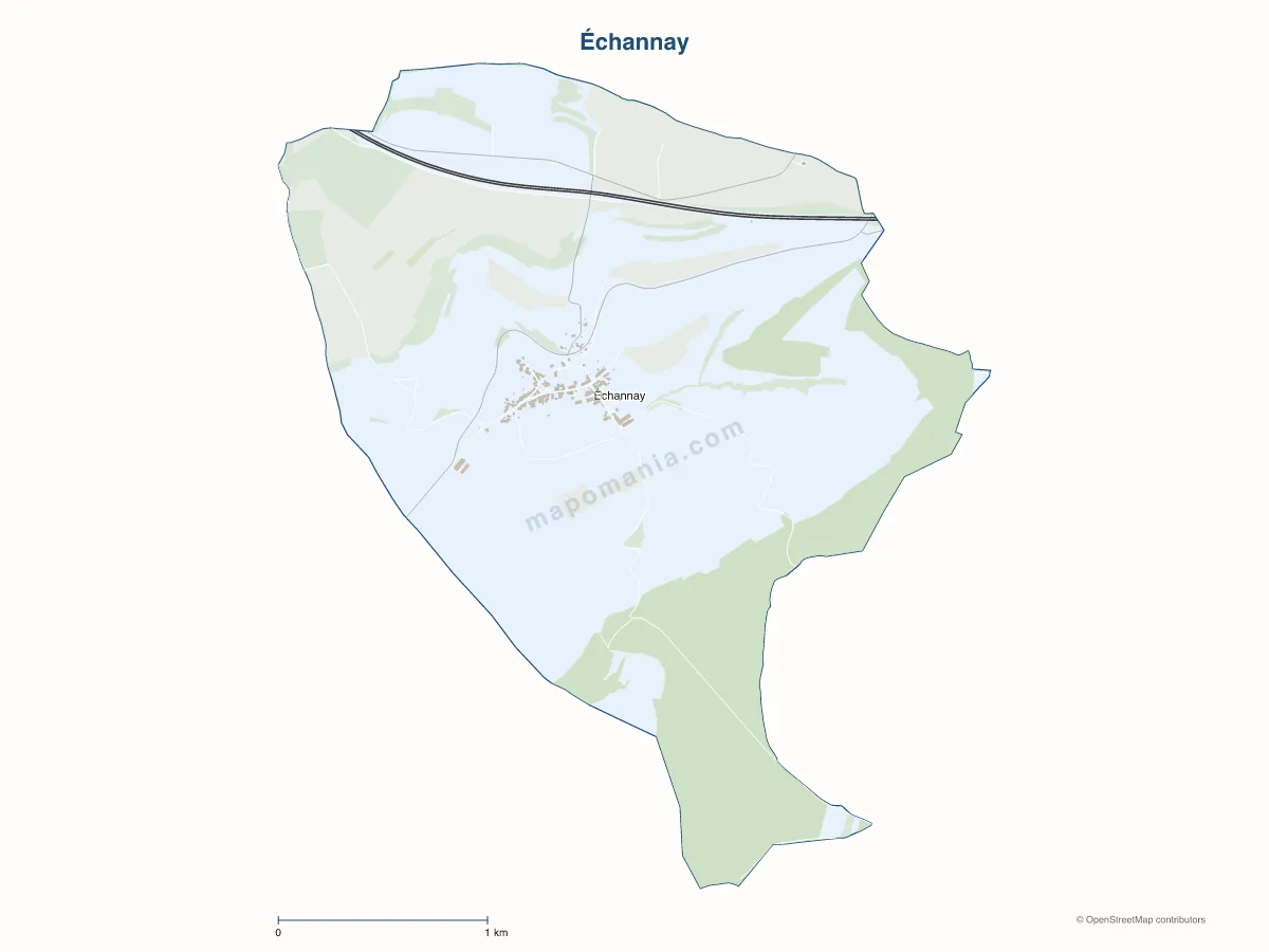 Carte de Échannay à personnaliser