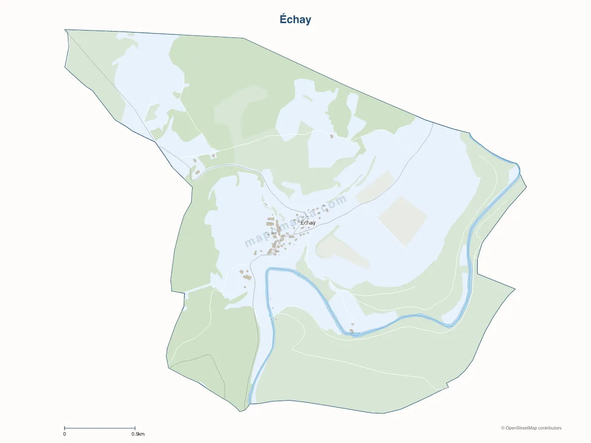 Carte de Échay à personnaliser