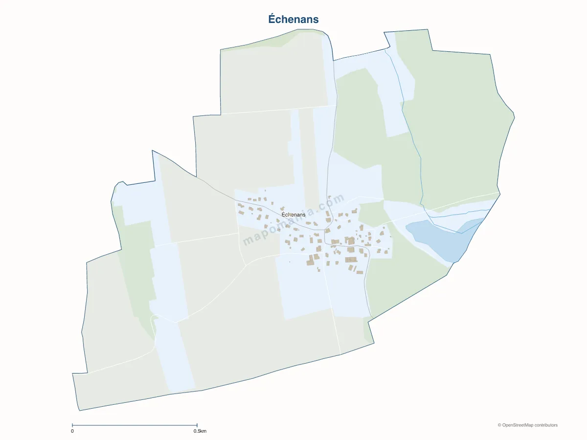 Carte de Échenans à personnaliser