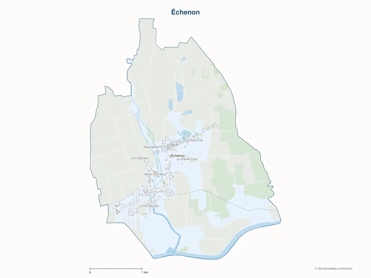 Carte de Échenon à personnaliser