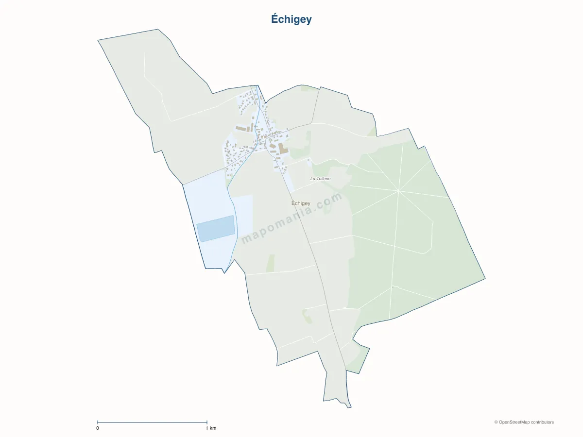 Carte de Échigey à personnaliser