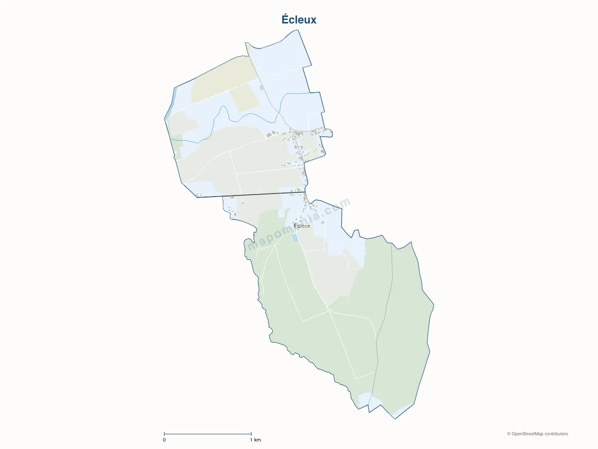Carte de Écleux à personnaliser