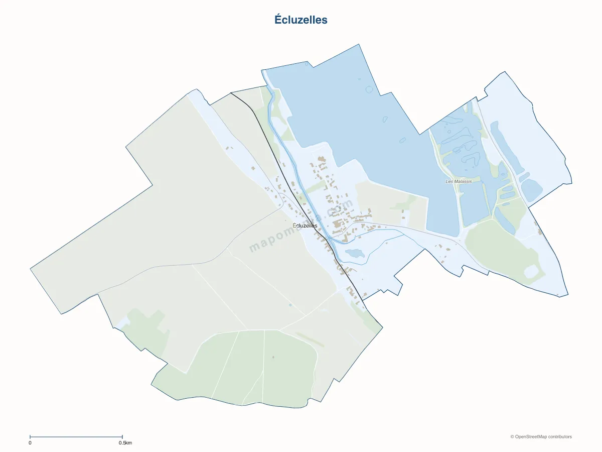 Carte de Écluzelles à personnaliser