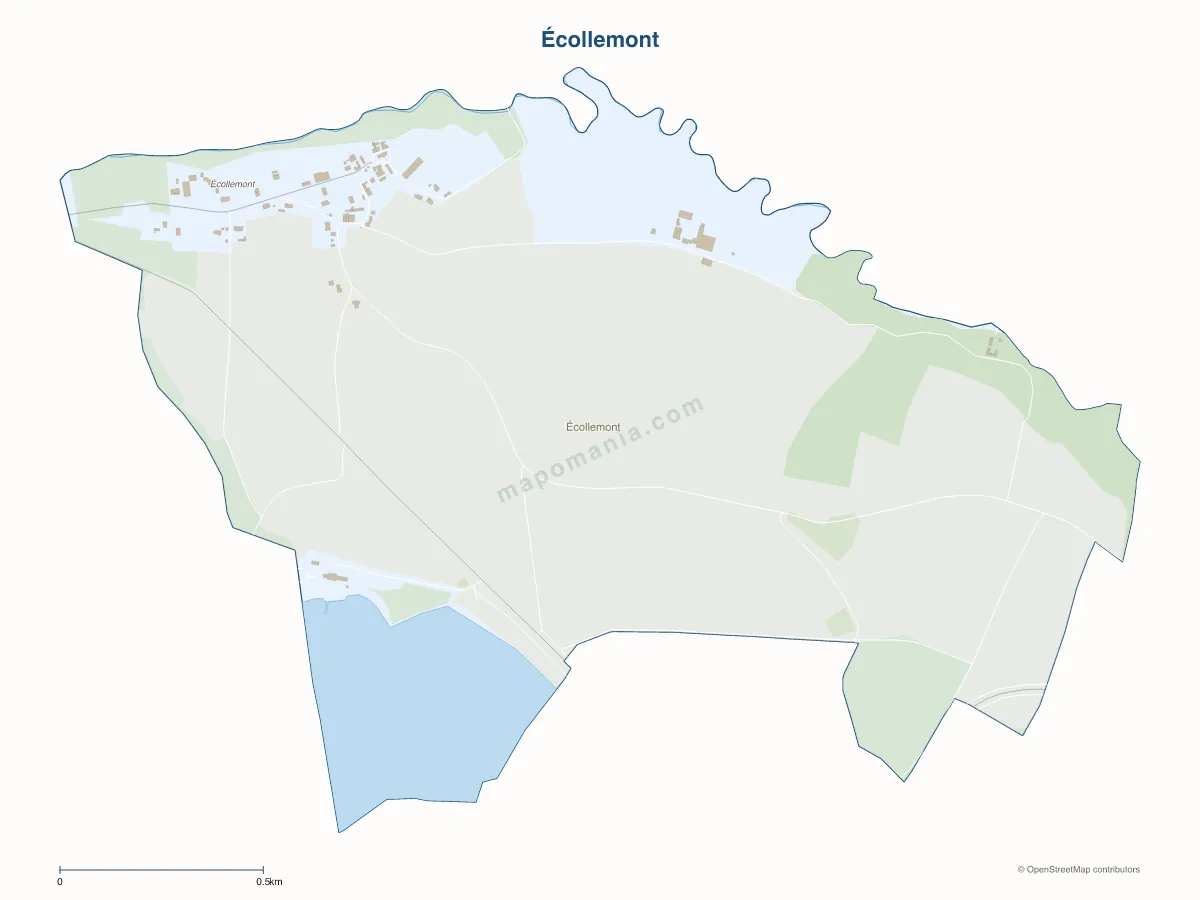 Carte de Écollemont à personnaliser