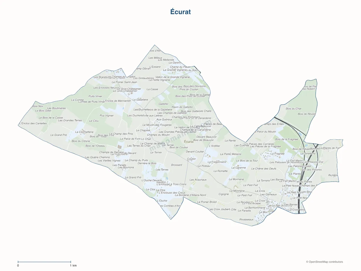 Carte de Écurat à personnaliser