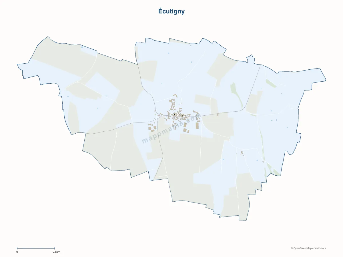 Carte de Écutigny à personnaliser