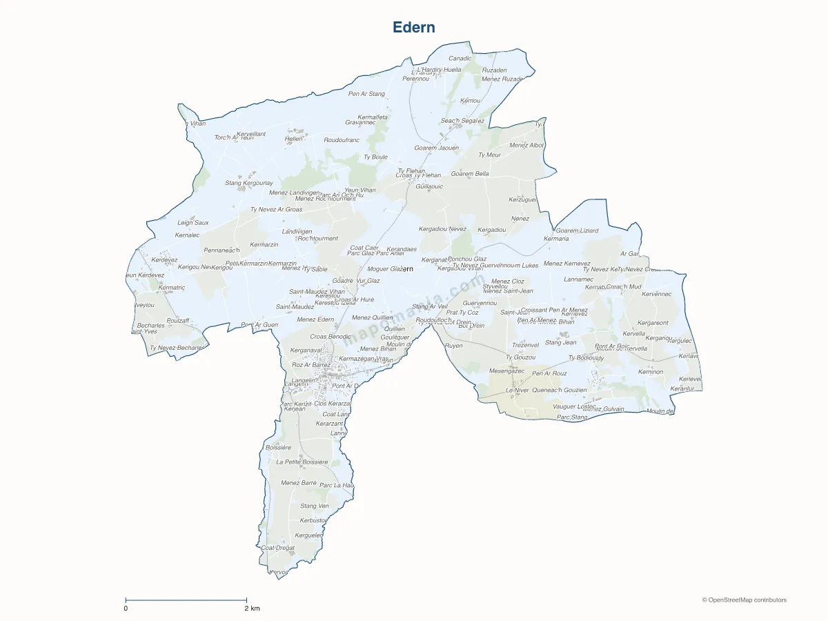 Carte de Edern à personnaliser