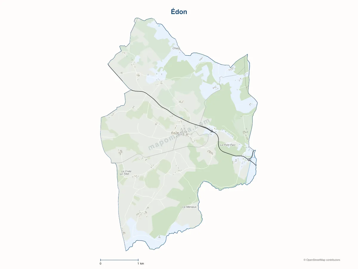 Carte de Édon à personnaliser