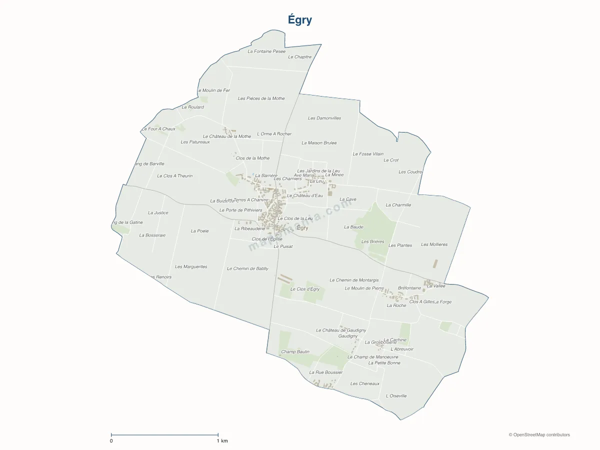 Carte de Égry à personnaliser