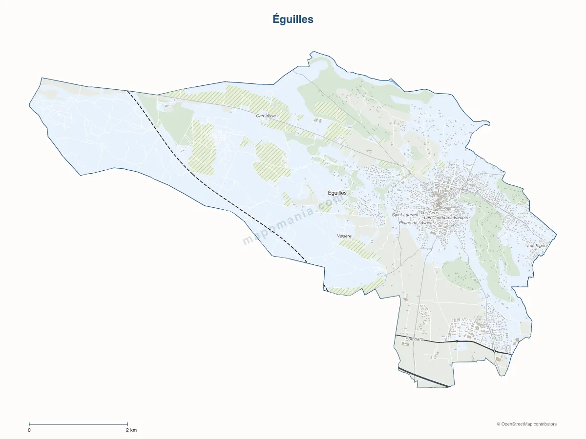 Carte de Éguilles à personnaliser