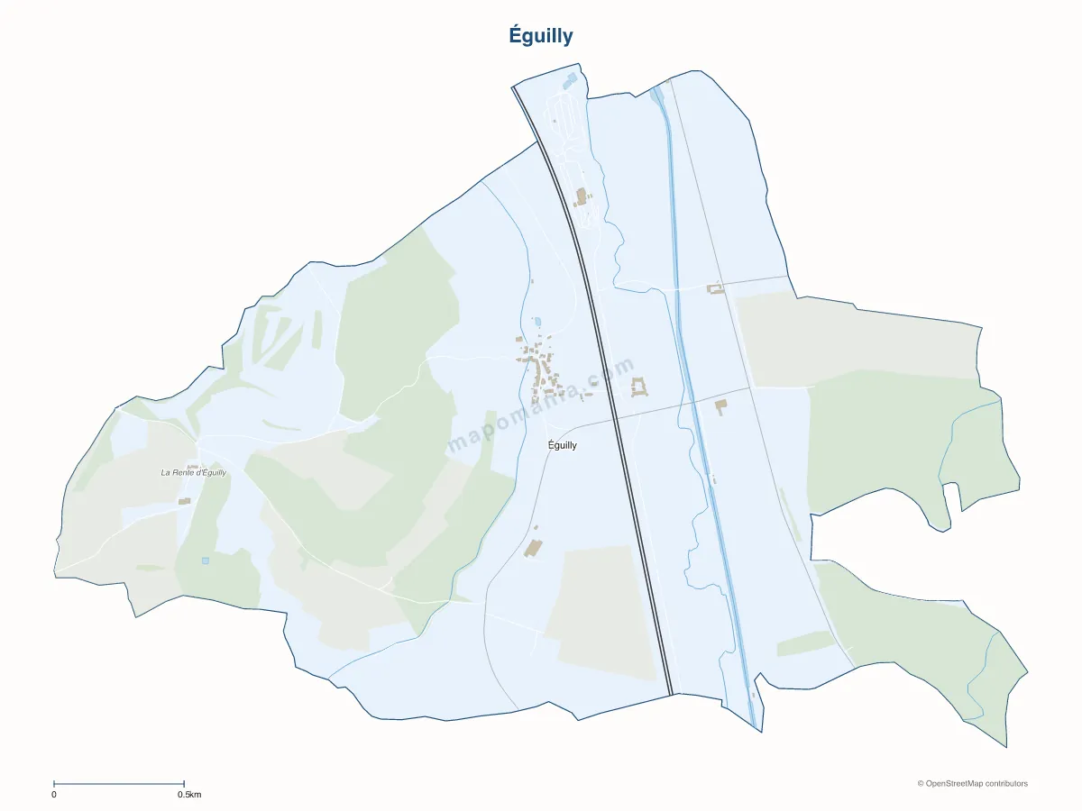 Carte de Éguilly à personnaliser