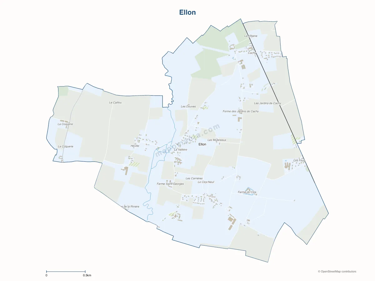 Carte de Ellon à personnaliser