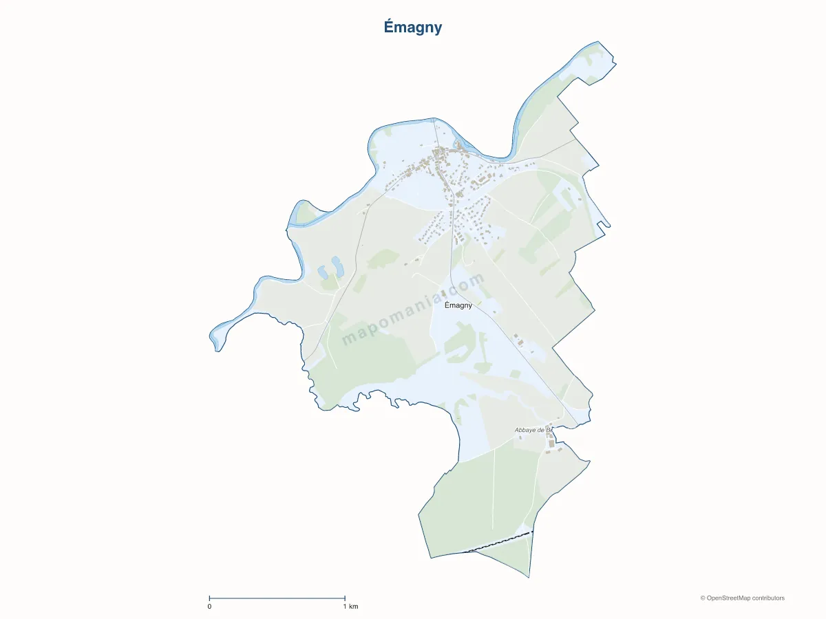 Carte de Émagny à personnaliser