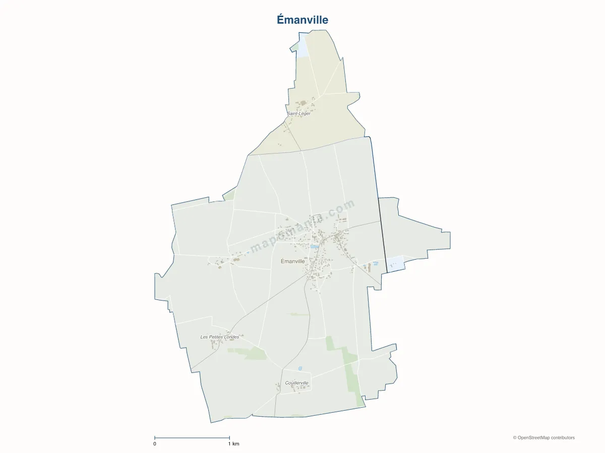 Carte de Émanville à personnaliser