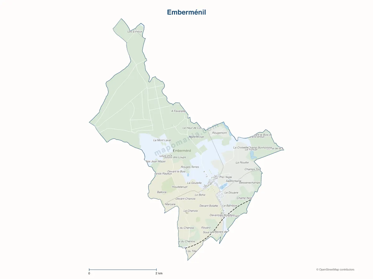 Carte de Emberménil à personnaliser