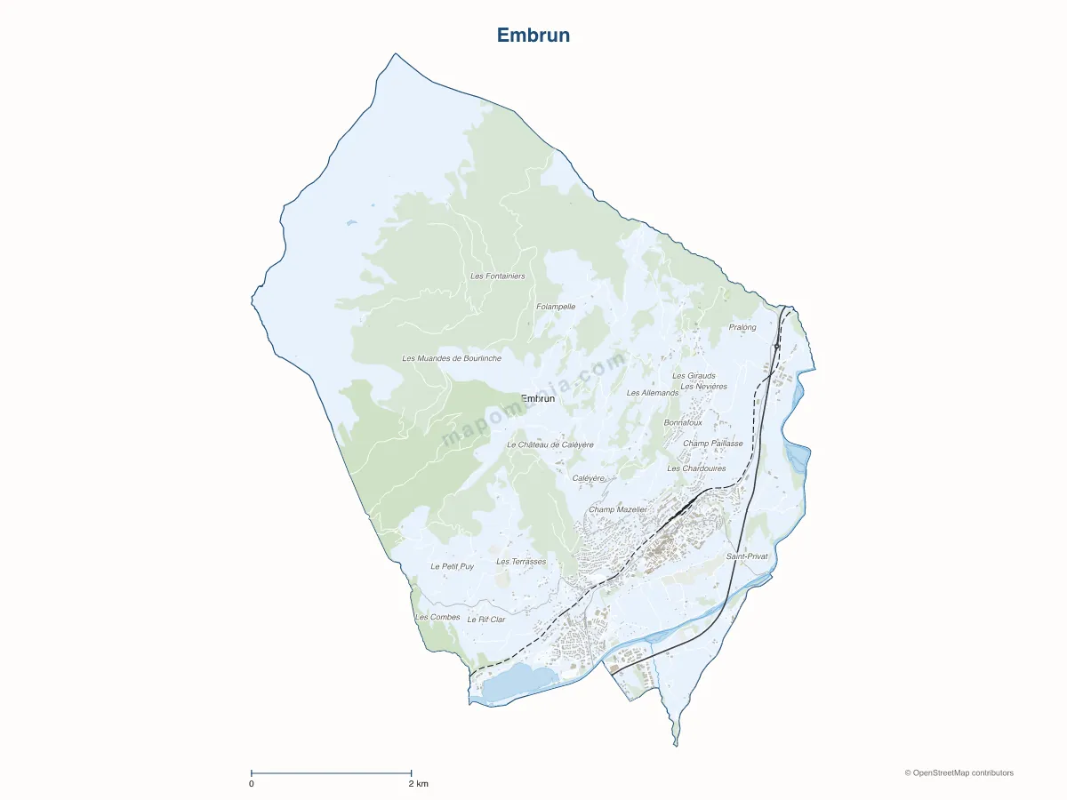 Carte de Embrun à personnaliser