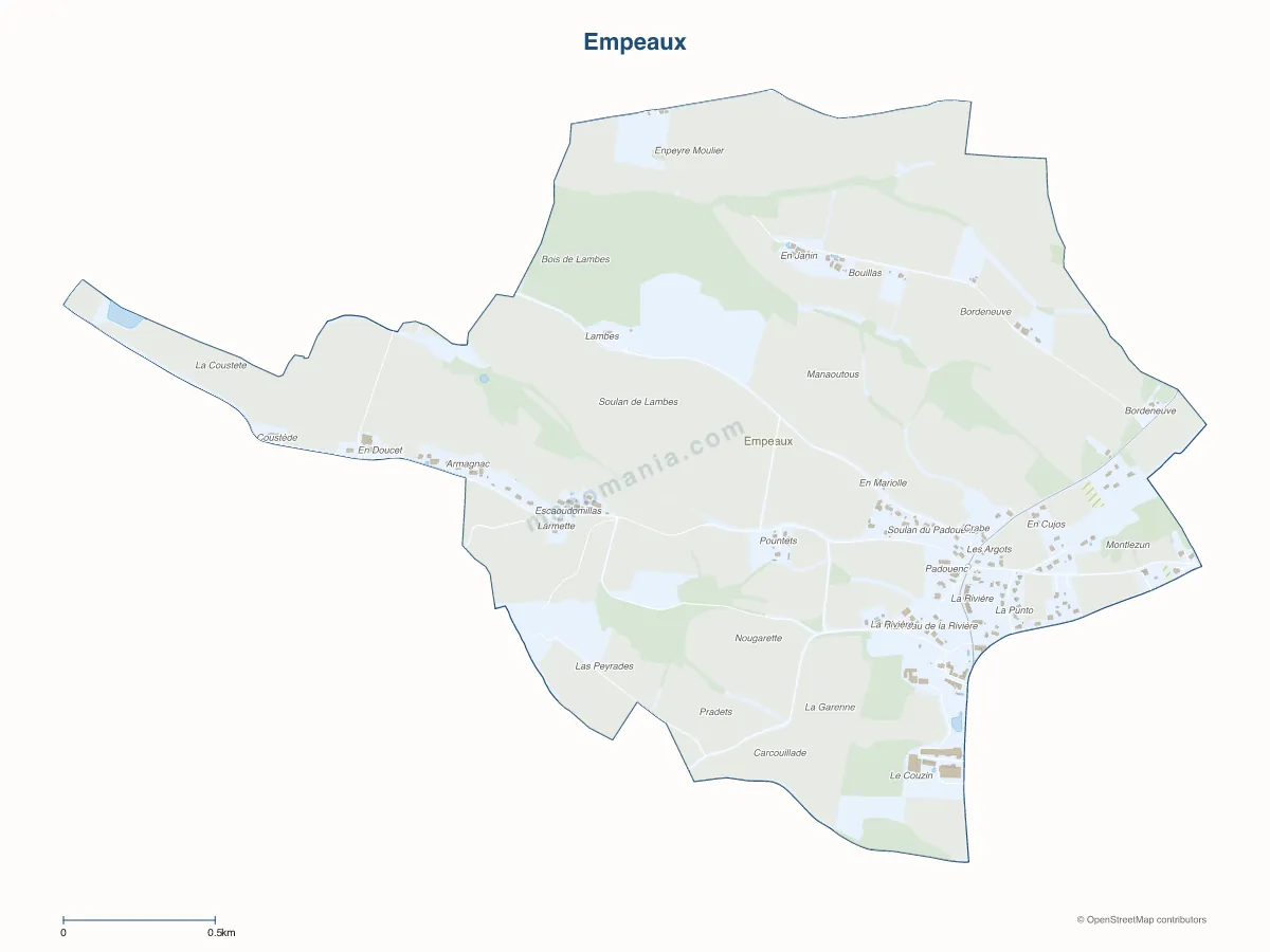 Carte de Empeaux à personnaliser