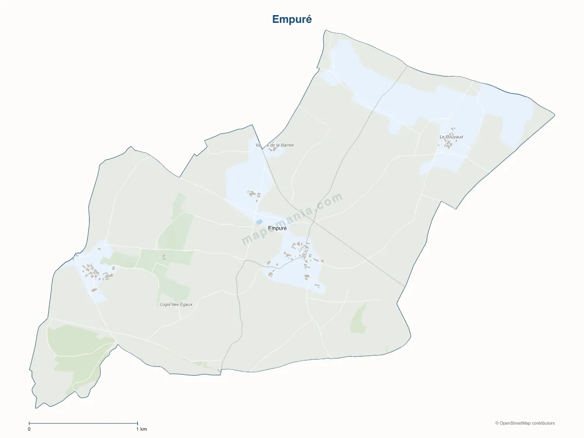 Carte de Empuré à personnaliser
