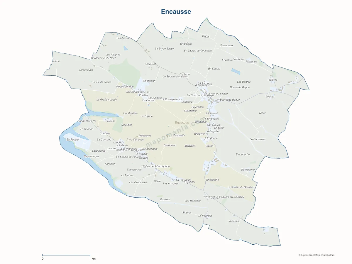 Carte de Encausse à personnaliser