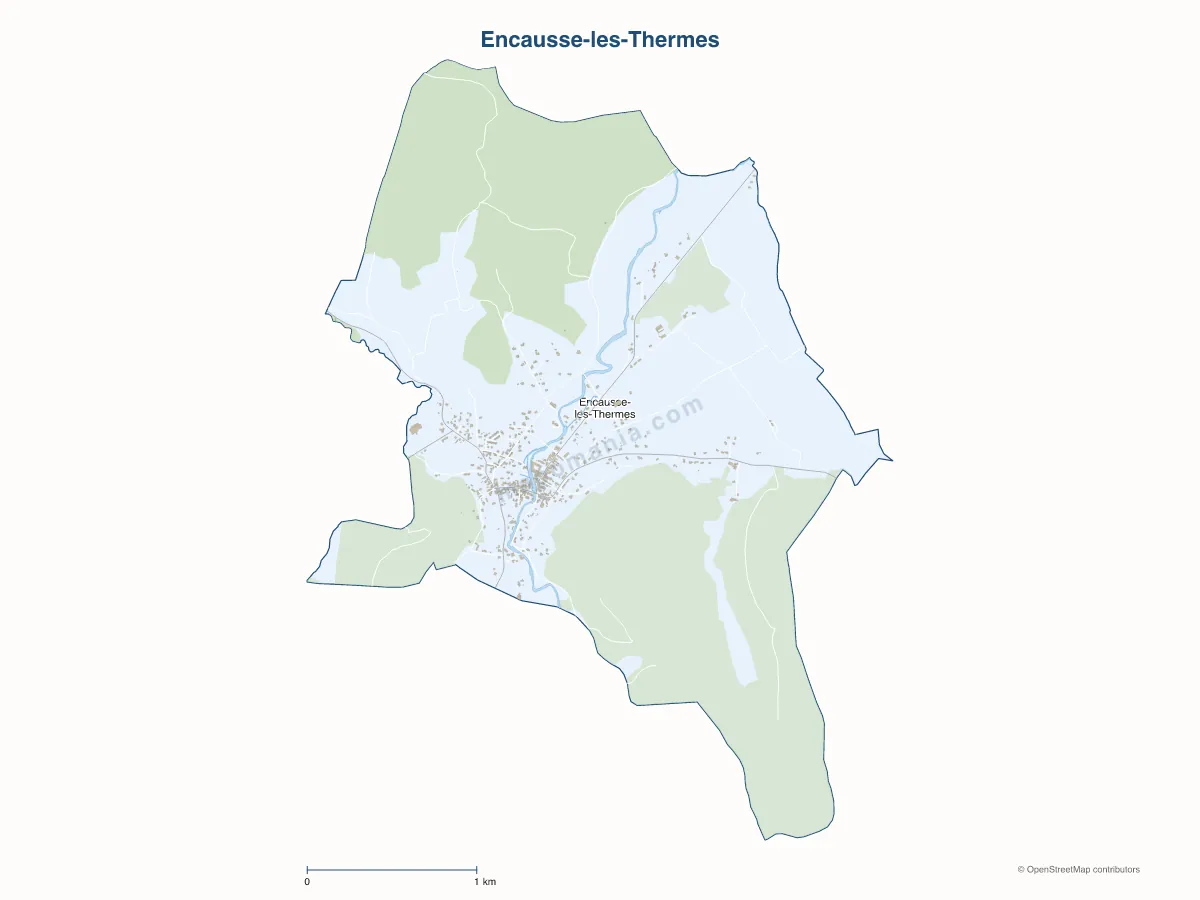 Carte de Encausse-les-Thermes à personnaliser