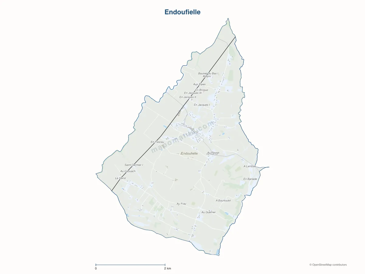 Carte de Endoufielle à personnaliser