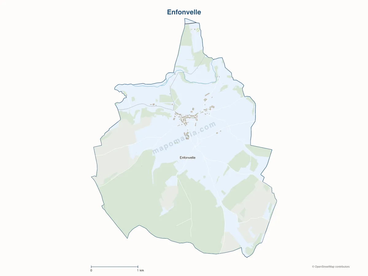 Carte de Enfonvelle à personnaliser