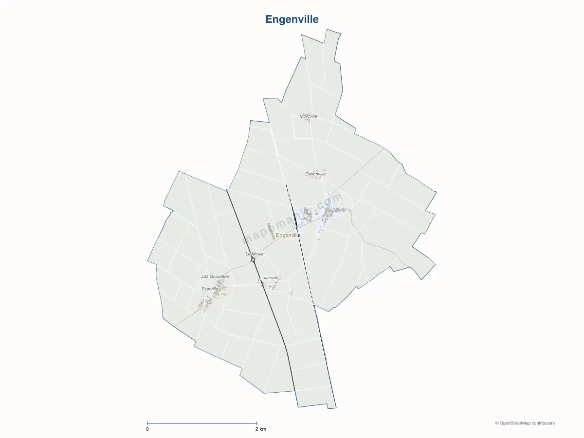 Carte de Engenville à personnaliser