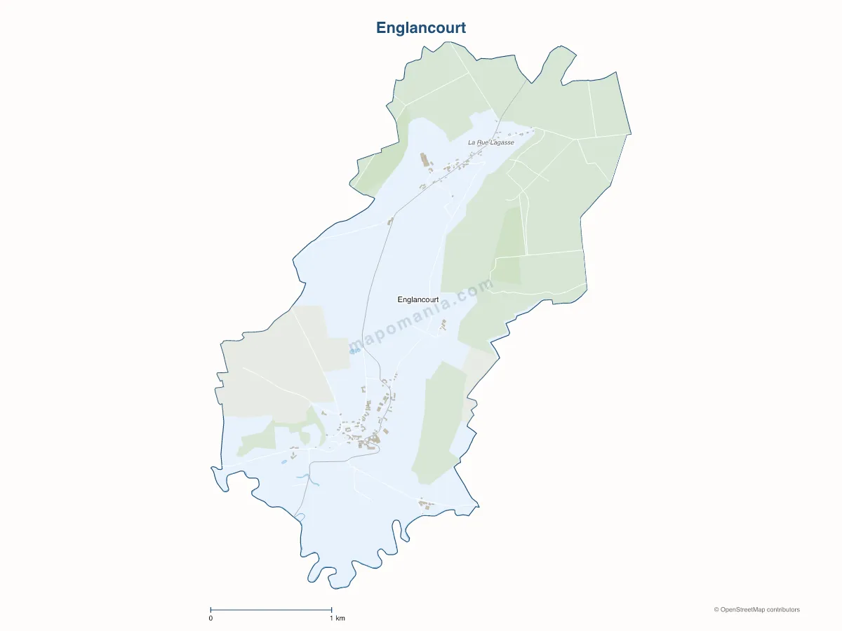 Carte de Englancourt à personnaliser