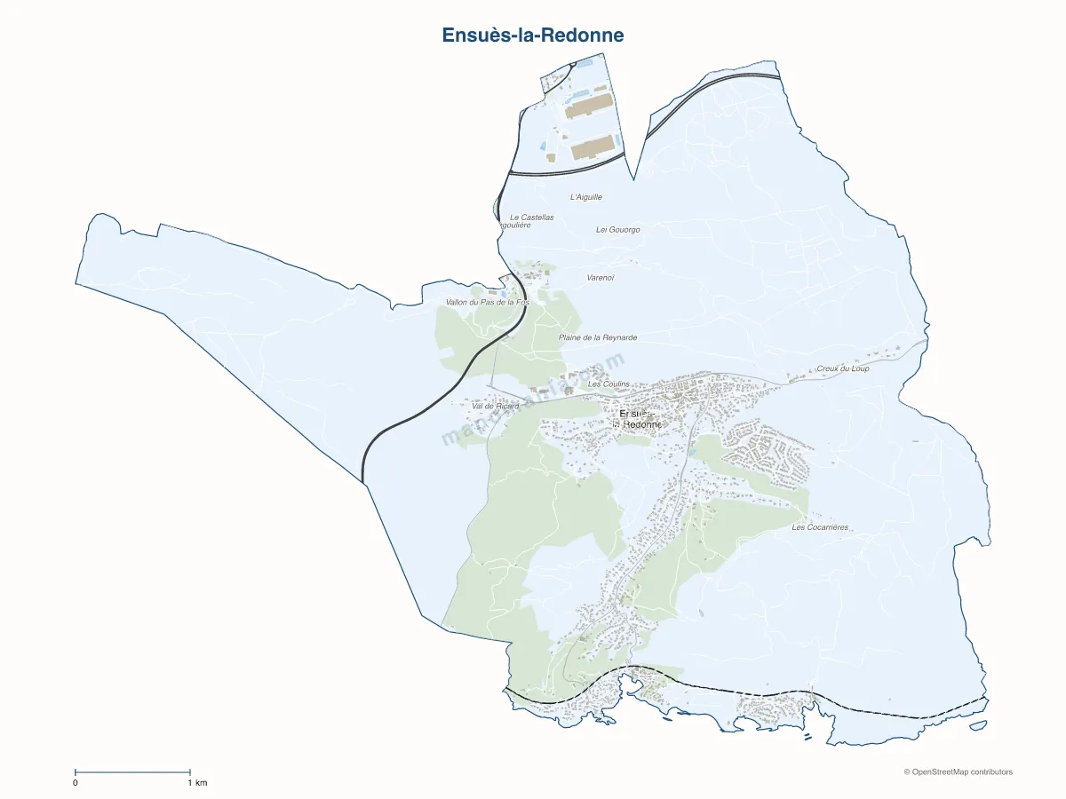 Carte de Ensuès-la-Redonne à personnaliser