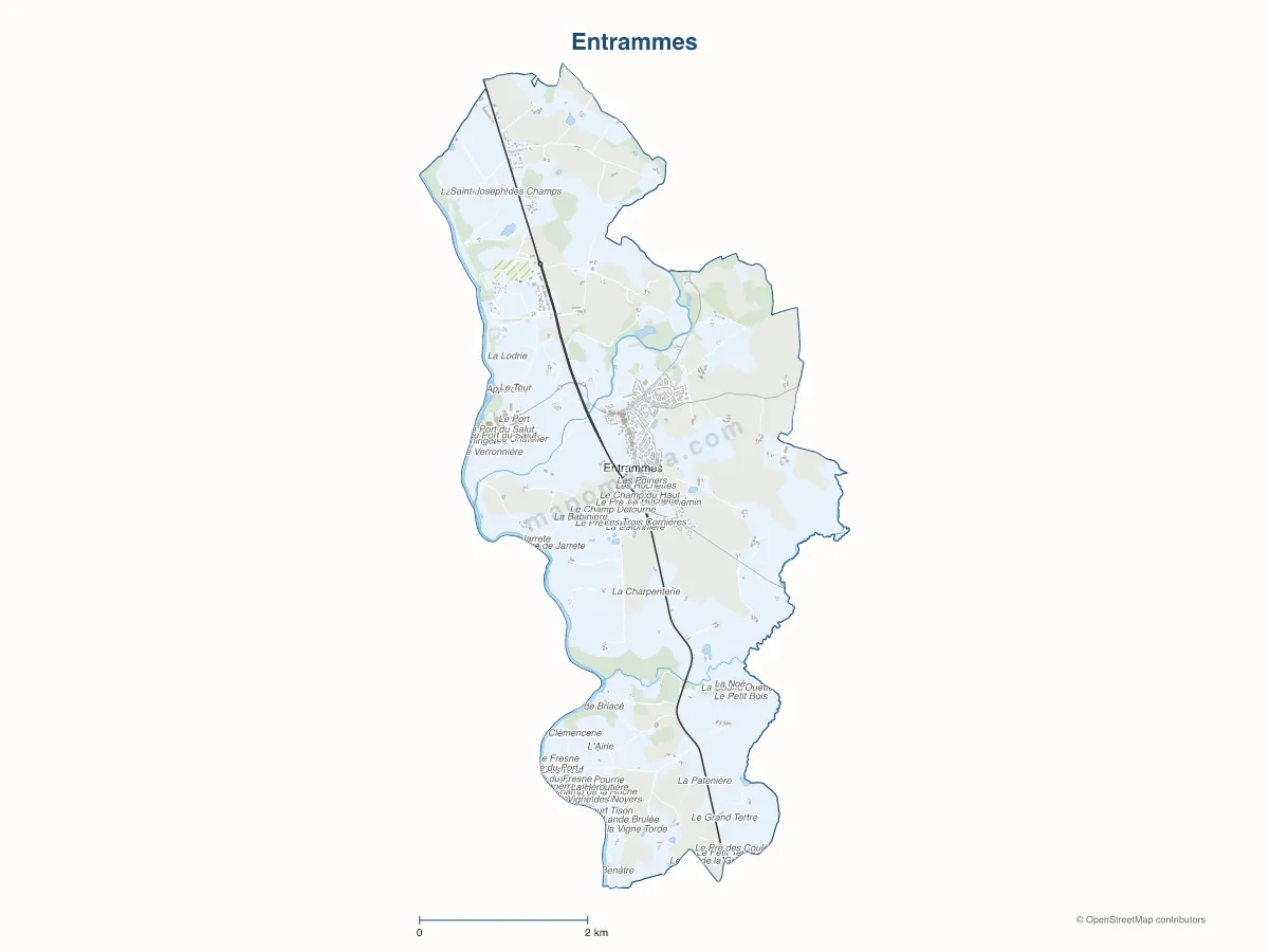 Carte de Entrammes à personnaliser