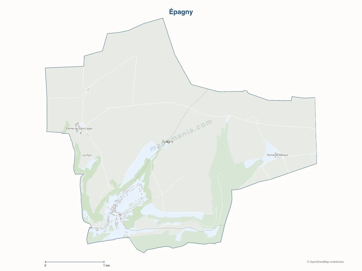 Carte de Épagny à personnaliser
