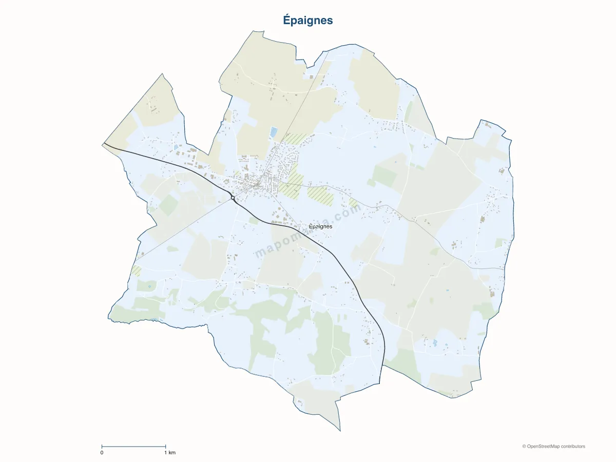 Carte de Épaignes à personnaliser