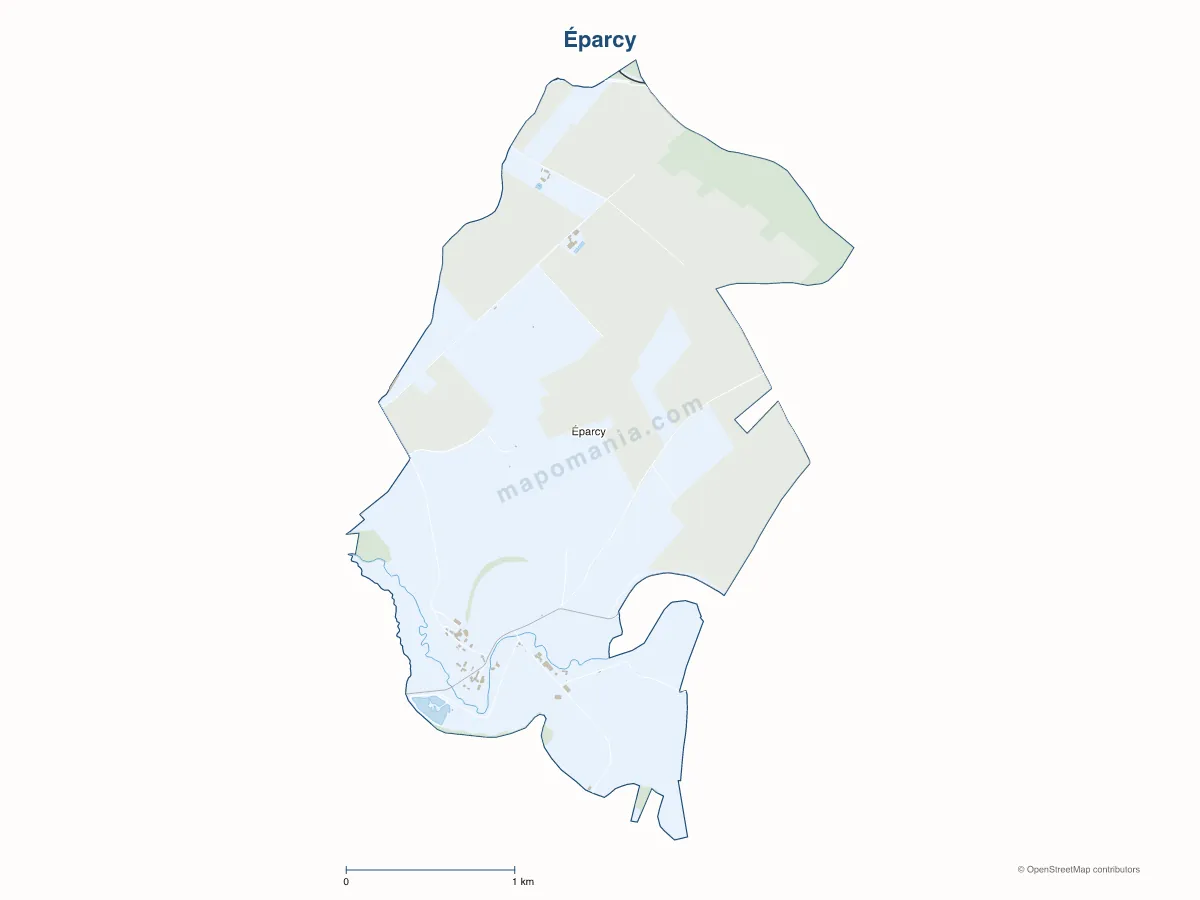 Carte de Éparcy à personnaliser