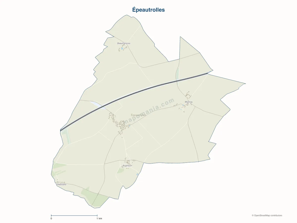 Carte de Épeautrolles à personnaliser