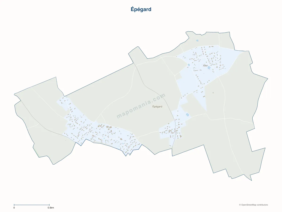 Carte de Épégard à personnaliser