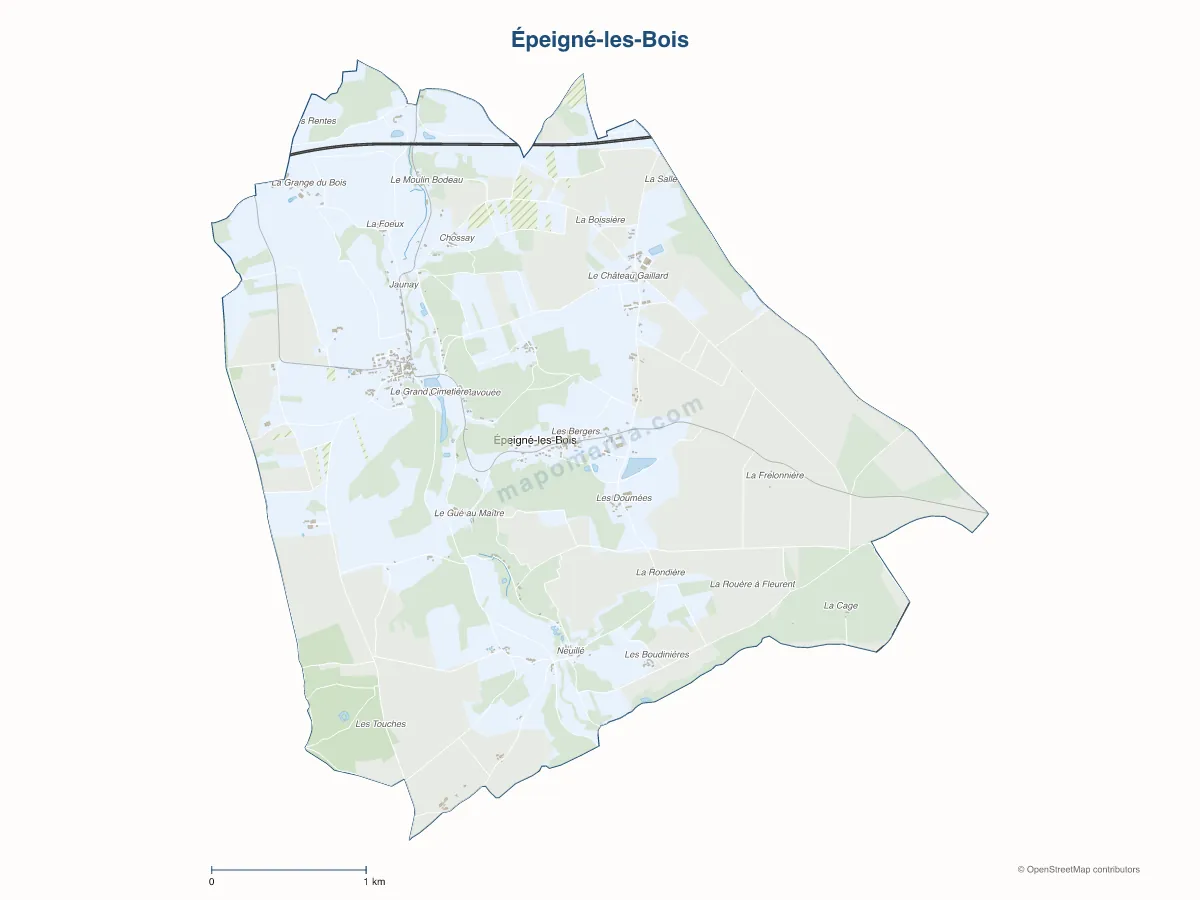 Carte de Épeigné-les-Bois à personnaliser